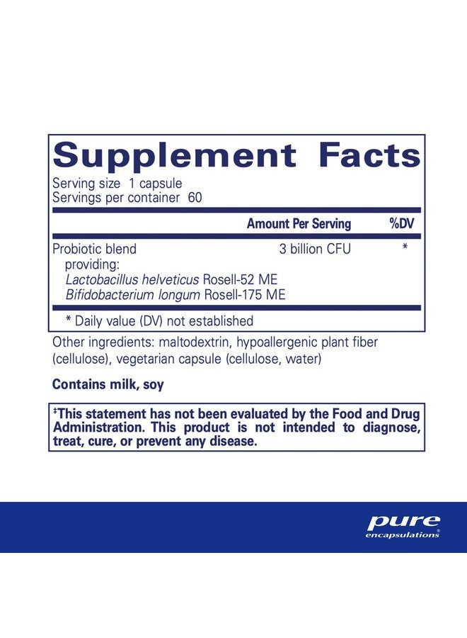 Pure Encapsulations بروبيومود من بيور إنكابسوليشنز | تركيبة بروبيوتيك مستقرة على الرف مصممة لدعم الاسترخاء ووظيفة الجهاز الهضمي* | 60 كبسولة - Image 2