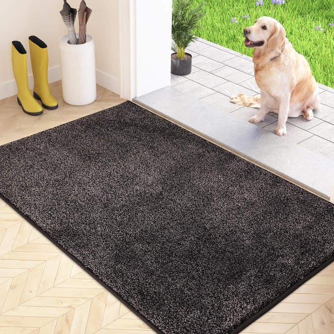 DIRTY TRAP DOOR MAT 80 X 120 CM NON SLIP MACHINE WASHABLE ENTRANCE RUG INSIDE FLOOR MAT FOR DOGDOOR AND HALLWAY