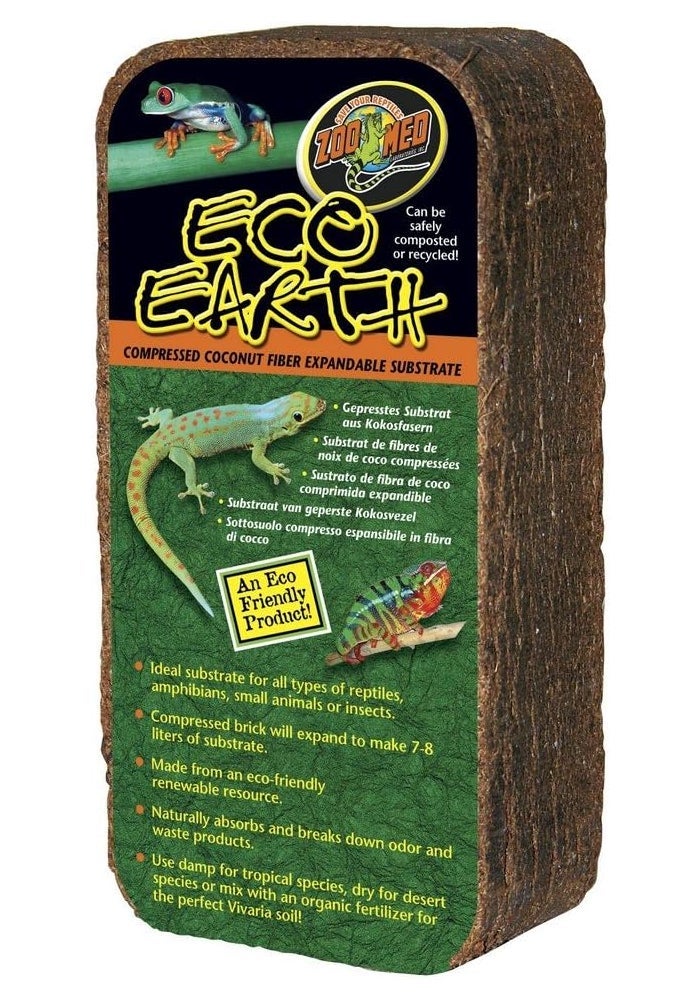 Zoo Med Eco Earth Coconut Fiber Substrate - Compressed Brick for Reptiles and Amphibians - Image 2