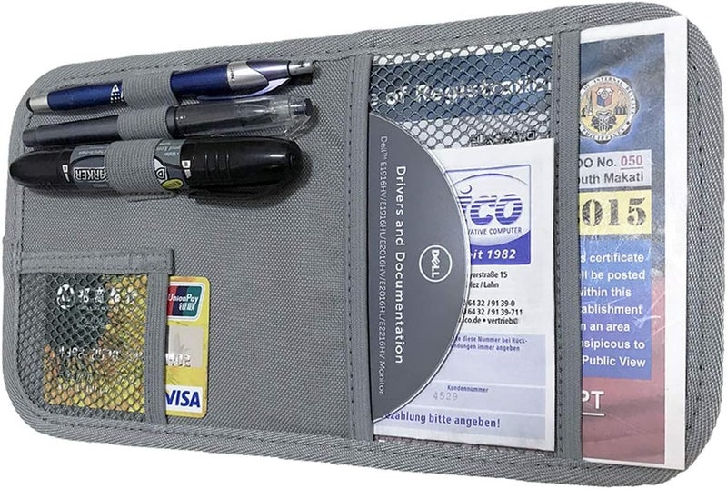ZugGear Car Sun Visor Organizer - Auto Visor Holder with Document Storage and Pen Holder - Image 1