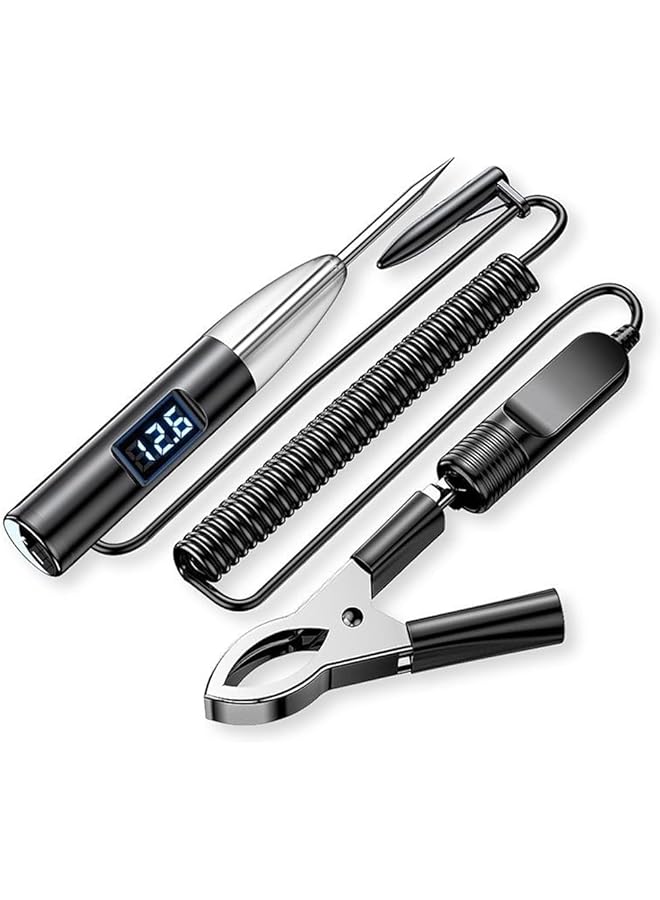 Auto Led Test Light, 5-30V Digital Display Fuse Tester, Heavy Duty Circuit Tester With Polarity Indication, And Extended Spring Wire Car Repair Diagnostic Tool - Image 1