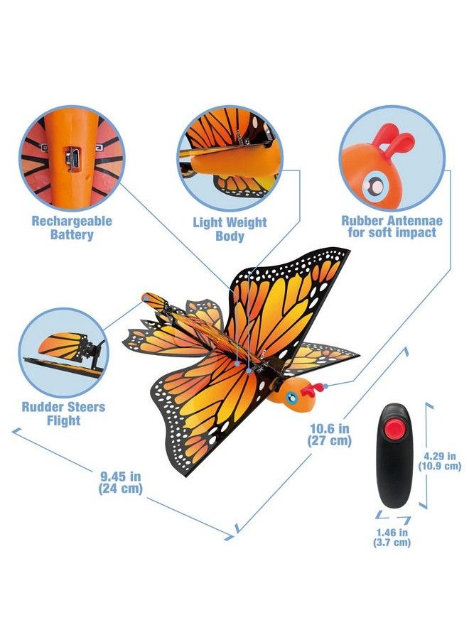 Zing Go Go Bird Remote Control Flying Toy Looks And Flies Like A Real Butterfly Great Starter Rc Toy For Boys And Girls (Butterfly)  - Image 4