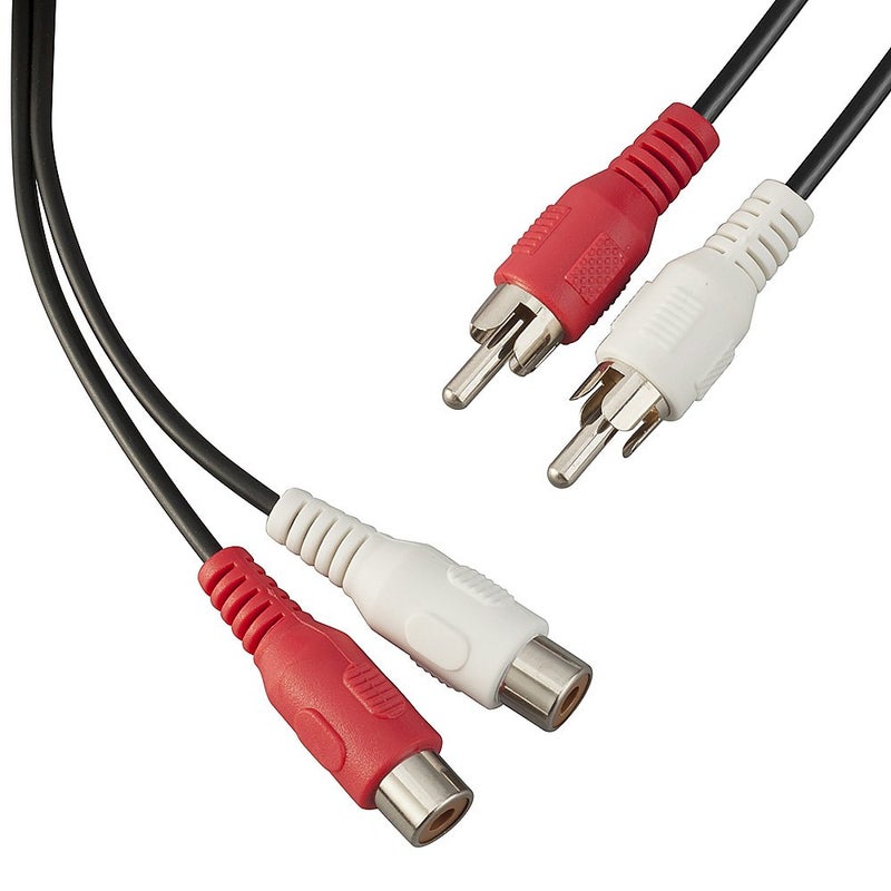 TENINYU AV Extension Cable RCA Stereo Audio Extension Cable 2RCA Male to 2RCA Female Audio Extension Cable Red/White Connectors,10FT - Image 2