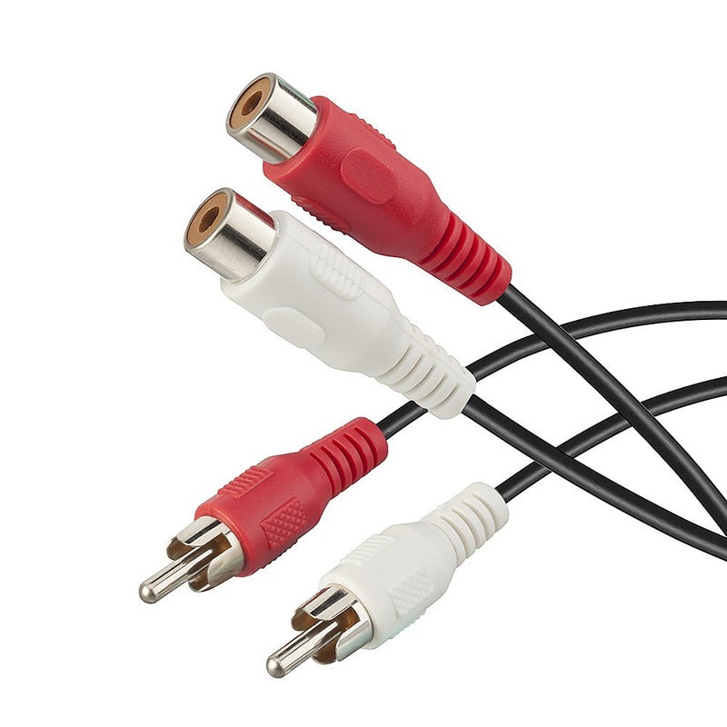 TENINYU AV Extension Cable RCA Stereo Audio Extension Cable 2RCA Male to 2RCA Female Audio Extension Cable Red/White Connectors,10FT - Image 3