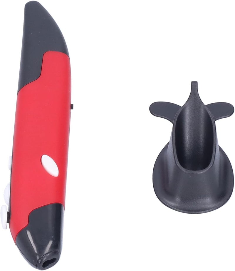 klarako Wireless Mouse Pen, 2.4G Wireless Pen Mouse for PC Laptop, Compact Design, Portable, Plug and Play, Left Handed Friendly, 3 DPI (Black Red) - Image 4