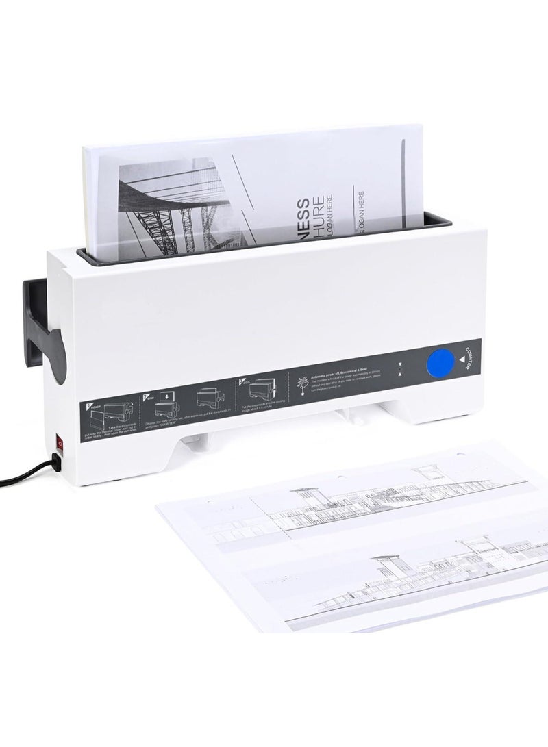 شو وو آلة تجليد حرارية، آلة تجليد كتب حرارية، آلة تجليد حرارية A4 لدفاتر الملاحظات والمجلات والصور والمستندات، مع وظيفة تبريد مدمجة - Image 1