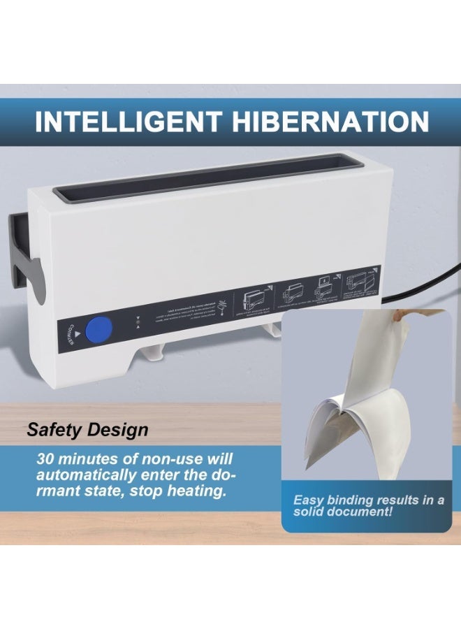شو وو آلة تجليد حرارية، آلة تجليد كتب حرارية، آلة تجليد حرارية A4 لدفاتر الملاحظات والمجلات والصور والمستندات، مع وظيفة تبريد مدمجة - Image 4