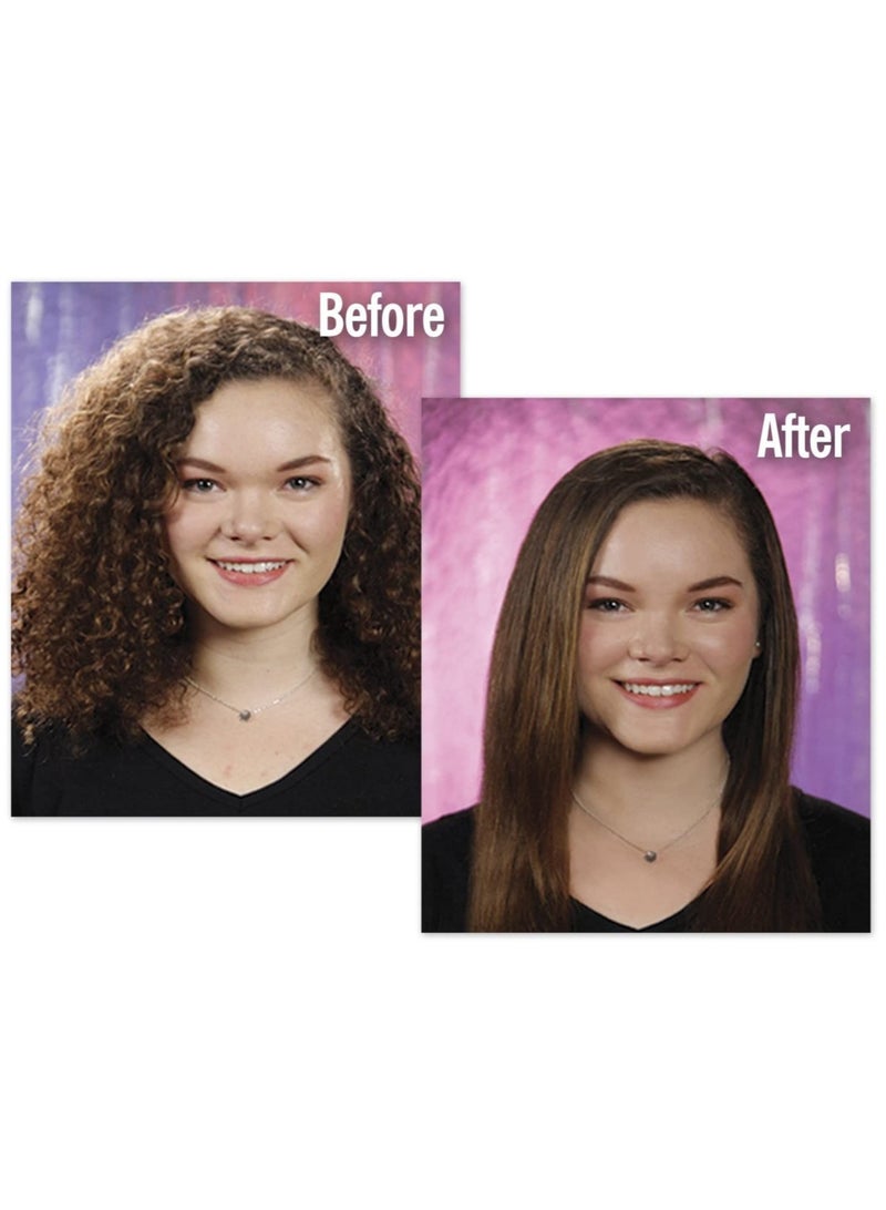 "Simply Straight Ceramic Hair Straightening Brush - Stylish Black & Pink Design for Effortless Hair Styling" - Image 4