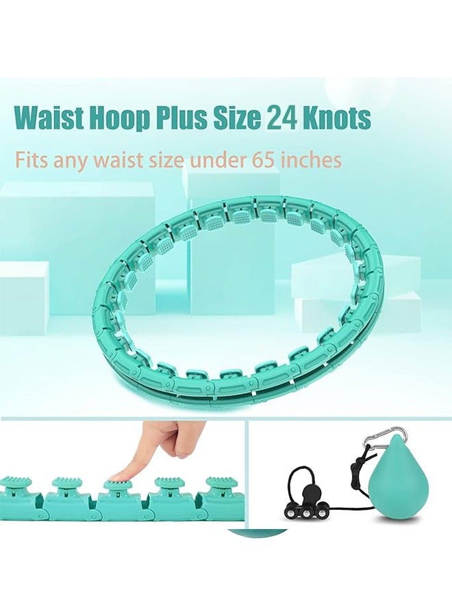 Generic 24 Knots Weighted Workout Hoop Plus SizeSmart Waist Exercise Ring for Adults WeightLoss  - Image 2