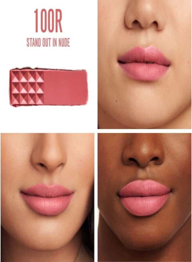 فالنتينو أحمر الشفاه "فالنتينو سبايك" (Valentino Spike) بتركيبة مطفية فائقة النعومة (Buttery Matte) - الدرجة 100R - لون شفاه مطفي مرطب يدوم طويلاً. - Image 2
