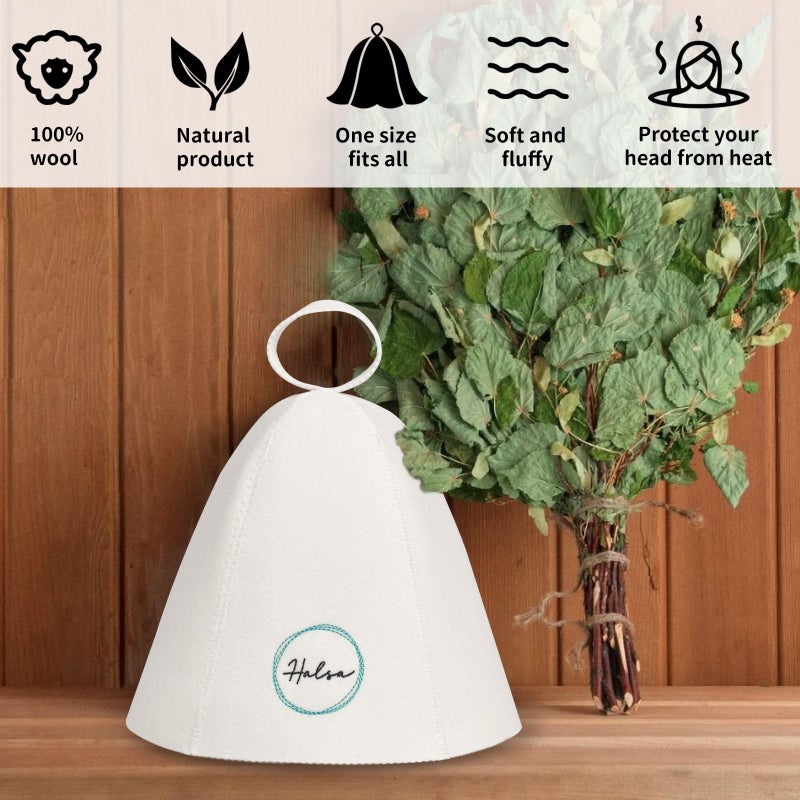 Halsa Sauna Hat 2 Pack - Felt Sauna Hats for Men & Women - Heat Protection for Sauna, Banya, Steam Room - Soft, Durable, Comfortable - Ideal for Hot Room Therapy & Sweat Sessions Multi Color - Image 5