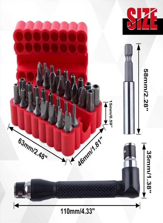 GOLD DEER 33PCS Security Torx Bit Set with Magnetic Extension Bit Holder and L spanner Tamper Resistant Star Bits Tamper Proof Allen Wrench Set Security Screwdriver Set - Image 4