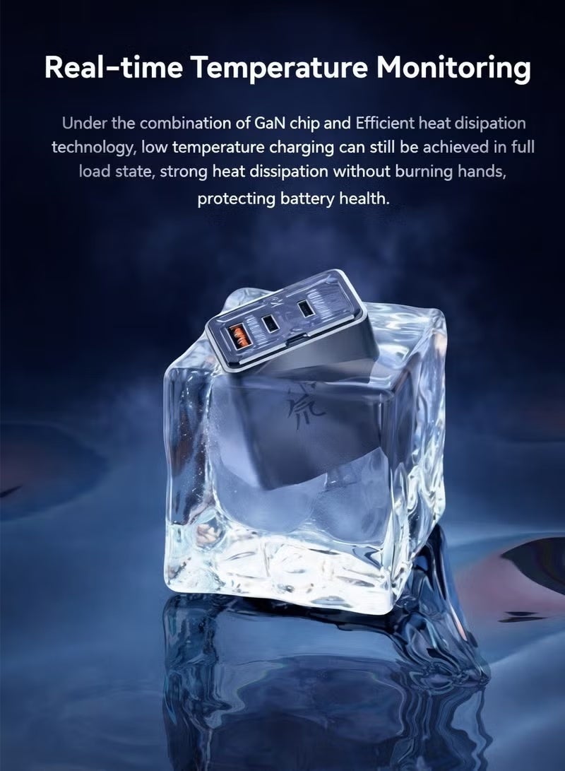 ريد ماجيك أجهزة شحن متعددة سريعة RedMagic 80W ، تصميم مدمج ثلاثي المنافذ ، دبوس قابلة للطي ، NeoCharger 3.0 ، لأجهزة RedMagic Astra ، Nova ، iPad ، الأجهزة اللوحية ، iPhone ، MacBook ، الكمبيوتر المحمول - بما في ذلك الكابل (النسخة الأمريكية) - Image 4