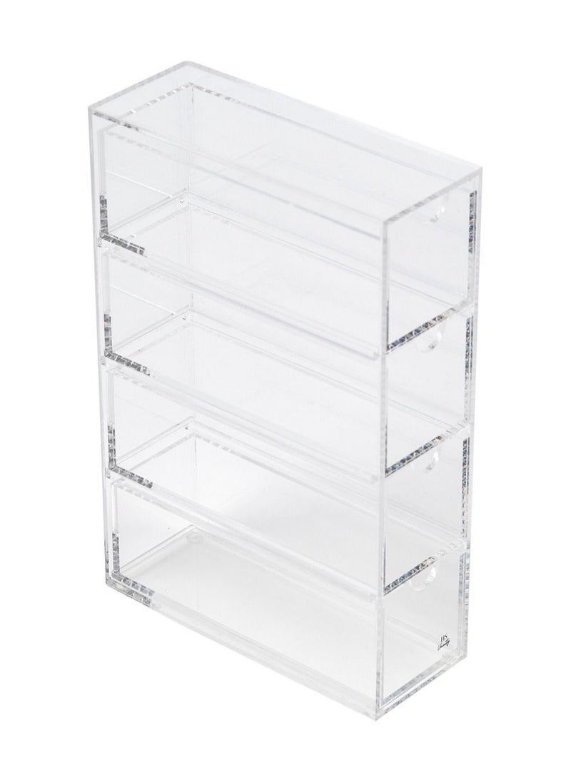 Homesmiths Vanity 4 Tiers Acrylic Glasses Display Drawers Clear  - Image 1