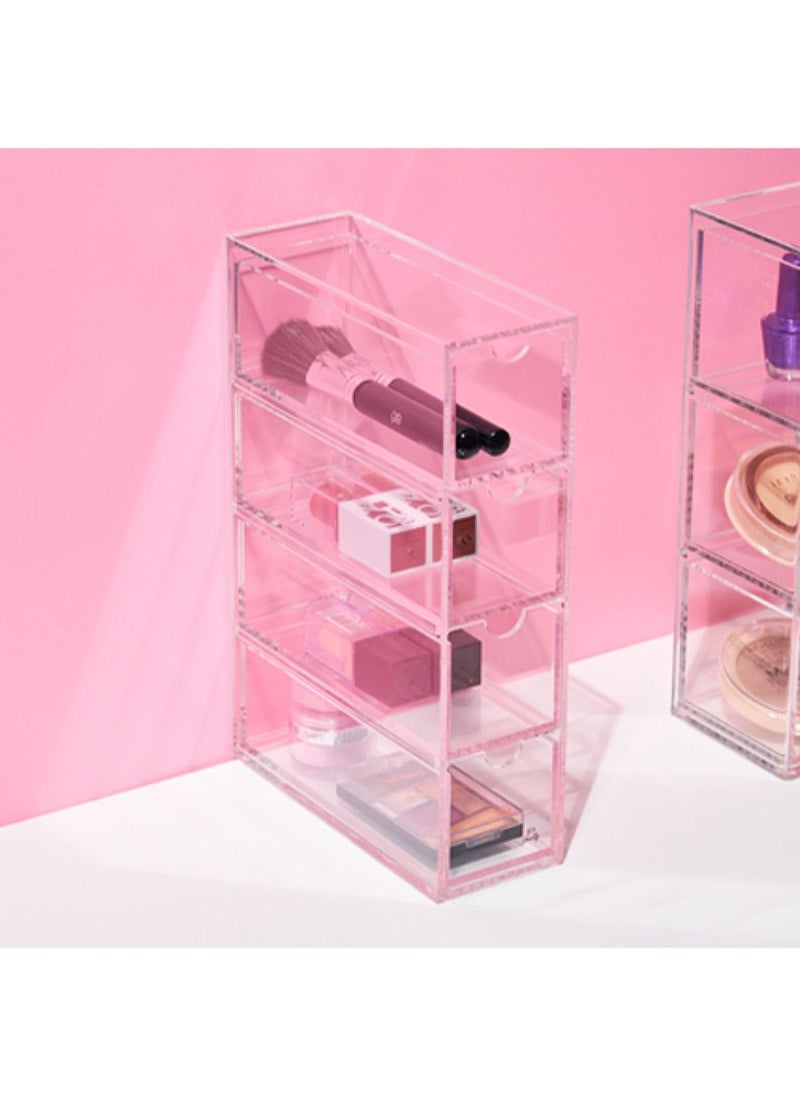 Homesmiths Vanity 4 Tiers Acrylic Glasses Display Drawers Clear  - Image 5