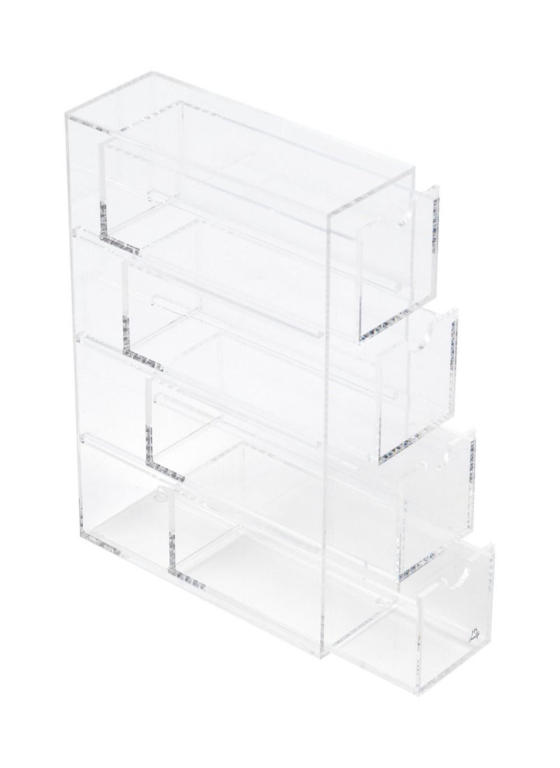 Homesmiths Vanity 4 Tiers Acrylic Glasses Display Drawers Clear  - Image 3