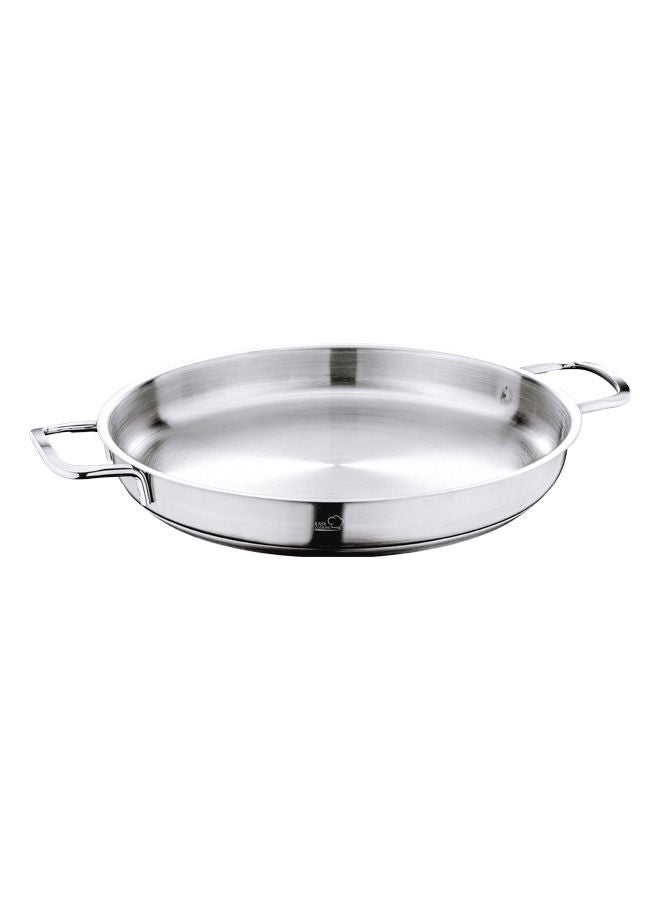 Easy Cooking Stainless Steel Paella Pan with Double Handle 20cm Silver 18/10 (Made in Turkey) - Image 2