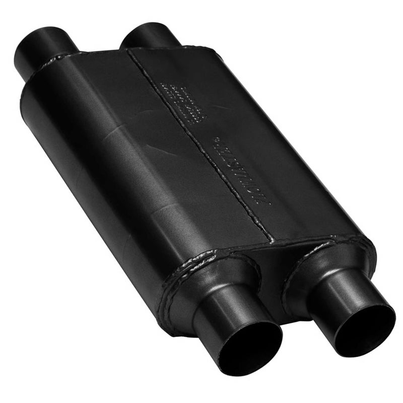 Flowmaster 40 Series Original Chambered Muffler â€“ 2.50â€ Dual In / 2.50â€ Dual Out â€“ Aggressive Sound â€“ 16-Gauge Aluminized Steel â€“ For Muscle Cars, Street Rods, Trucks, SUVs & Strip Builds (425404) - Image 1