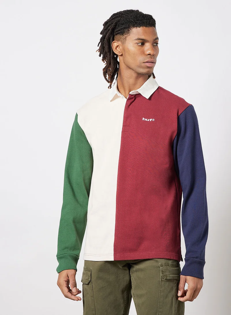 HUF Mick Colourblock Rugby T-Shirt