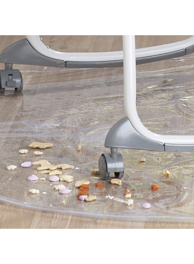 Graco Under High Chair Mat - Waterproof & Washable Plastic Food/Spill Catcher - 50" Eating, Painting & Art Floor Cover, Clear (Pack of 2) - Image 5
