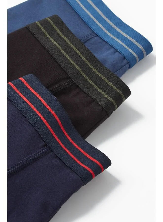 JUNE June Men 3-Pack Boxer Navy - Black Indigo