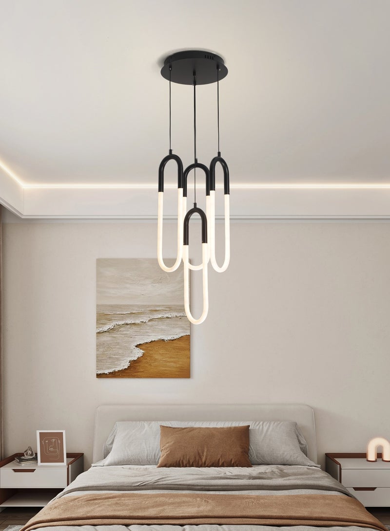 YATAI LIGHTING Black Oval Pendant Light, Adjustable Height and Dimmable LED 3000K-6000K with Remote Control, Modern Hanging Light for Dining Room, Bedroom, and Kitchen Island,64W - Image 5