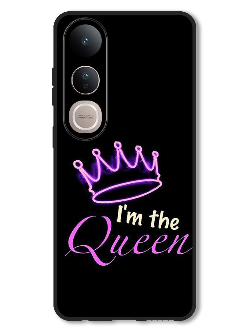 Theodor Case Compatible with Vivo V50 Lite Protection Shockproof Bumper Cover I Am The Queen - Image 1