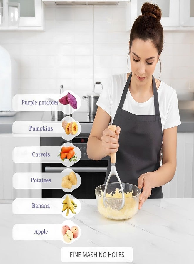 ZORGONS Potato Masher Manual Potato Press for Kitchen Tool,Mashed Potato Masher Kitchen Tool & Food Masher Potato Smasher Perfect for Bean, Vegetable, Fruits, Avocado, Meat - Image 3