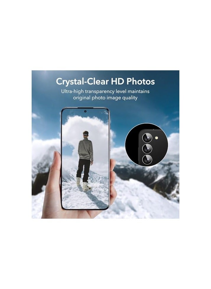 Samsung Galaxy A06 Camera Lens Protector Installation Tray 9H Tempered Glass Camera Cover Screen Protector Metal Individual Ring for Samsung Galaxy A06 Silver - Image 2