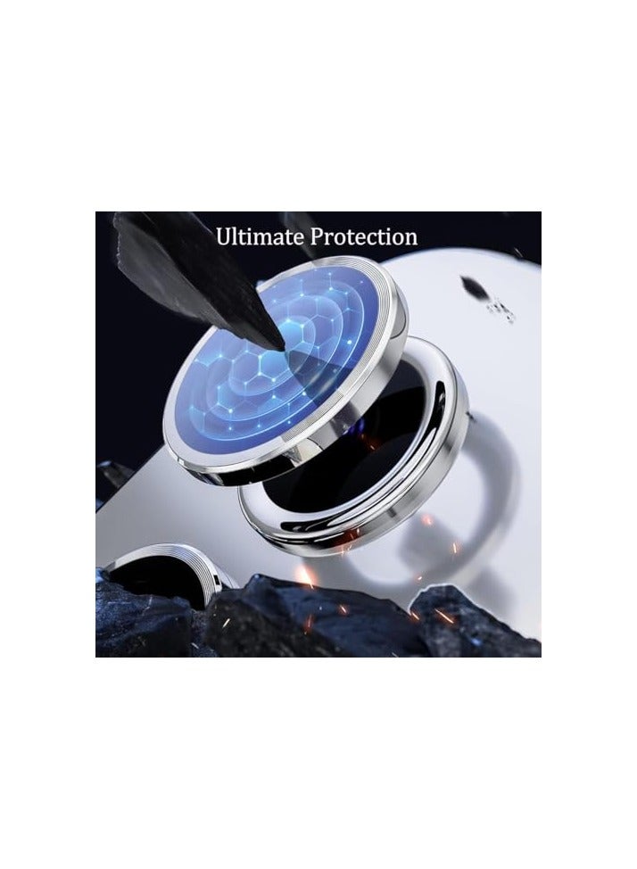 Samsung Galaxy A06 Camera Lens Protector Installation Tray 9H Tempered Glass Camera Cover Screen Protector Metal Individual Ring for Samsung Galaxy A06 Silver - Image 3