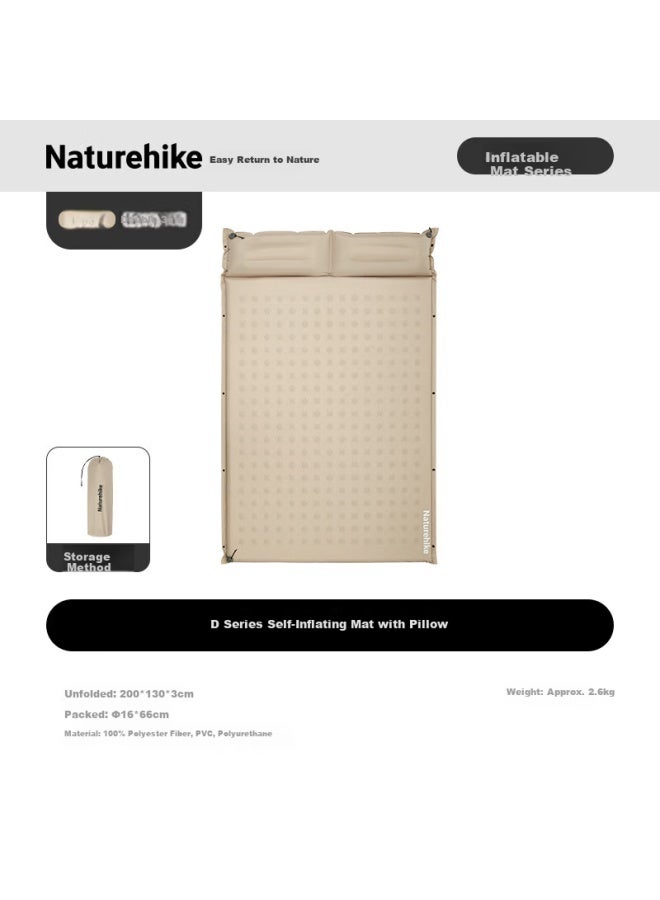Naturehike Nok Auto-inflatable Pillow Camping Mat Outdoor Sleeping Pad Moisture-proof Double Single 3cm Thick With Pillow - Image 1