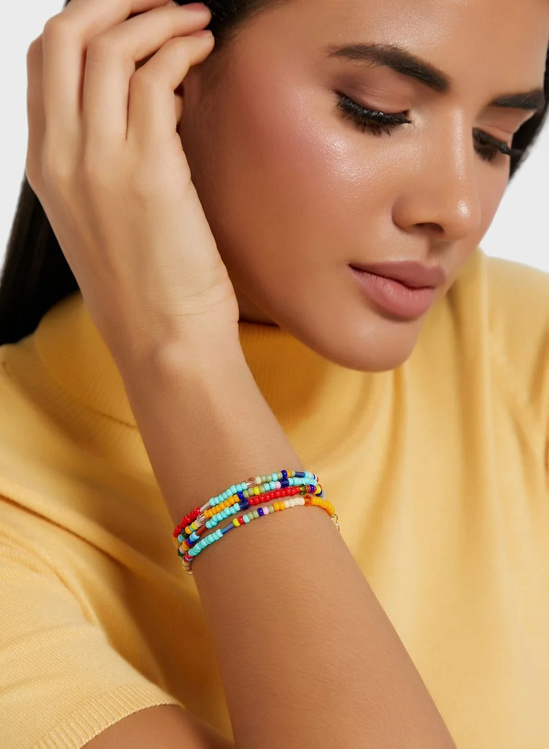 Fashionbox Tina Multicolor Love Beaded Wrap Bracelet
