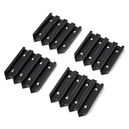 CLEAR STYLE T Tracks 3 Inch 4 Sets (16 Units) for Woodworking Intersection Kit by CLEAR STYLE, Double-Cut Jig Profile Universal T-Tracks with Predrilled Mounting Holes (3 Inch 4 Sets) - Image 2