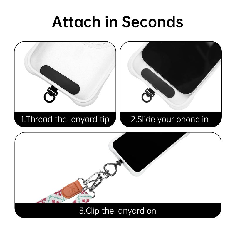 iWALK Colorful Multifunctional Phone Lanyard â€“ 0.7mm Ultra-Thin Metal Insert, Adjustable Anti-Lost Crossbody Neck Strap, Compatible for iPhone Android Smartphones - Image 4