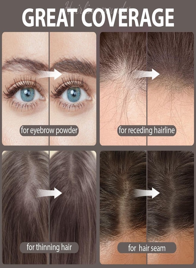 Comdian 2 Pack Hairline Powder for Women and Men, Used to Root Touch Up Hair Color, Thinning and Gray Hair Coverage and Bald Spots Coverage, Dark Brown - Image 3