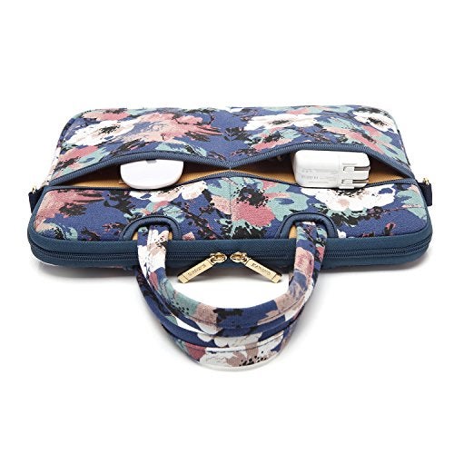 kayond Watercolor orchid Patten water resistant Laptop Shoulder Messenger Bag Case Sleeve for 14 Inch 14.1 Inch Laptop,Laptop Briefcase - Image 5