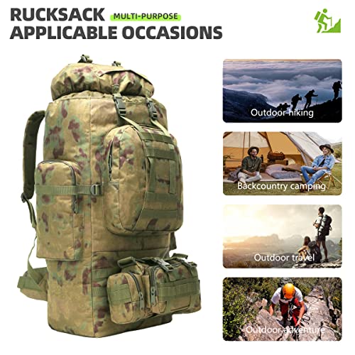 King'sGuard 100L Camping Hiking Backpack Molle Rucksack Military Camping Backpacking Daypack - Image 2