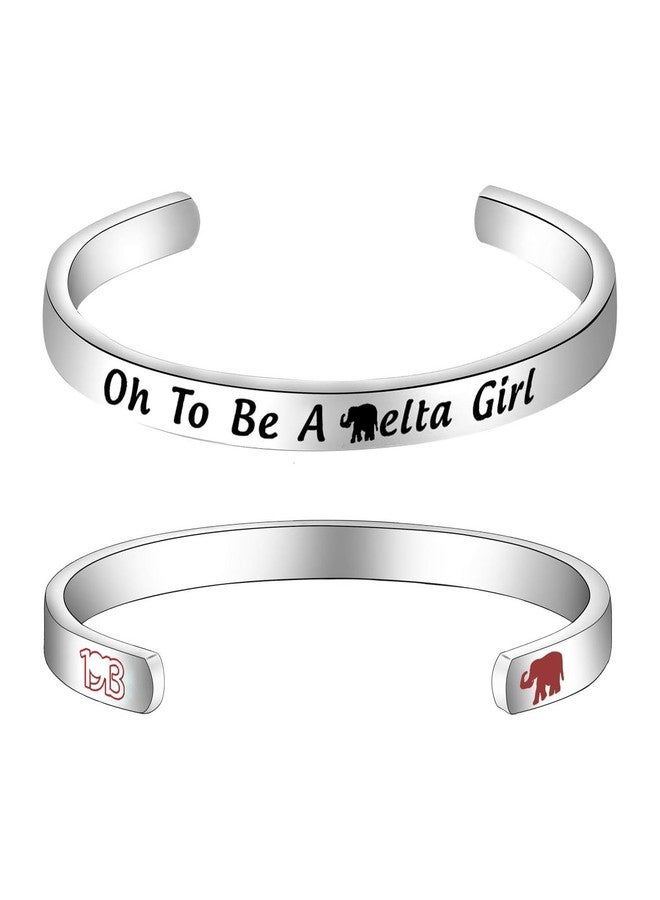 AKTAP D Sorority Gift D Inspired Elephant Bracelet Oh To Be A D-ta G Sorority Gift - Image 1