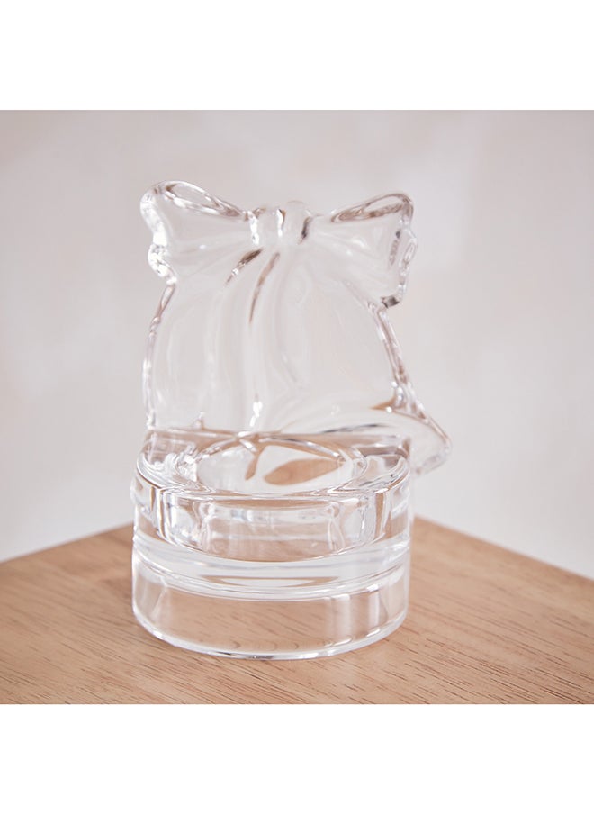 Home Box Ezra Clear Glass Tealight Candle Holder 8 x 10.2 x 7 cm  - Image 3