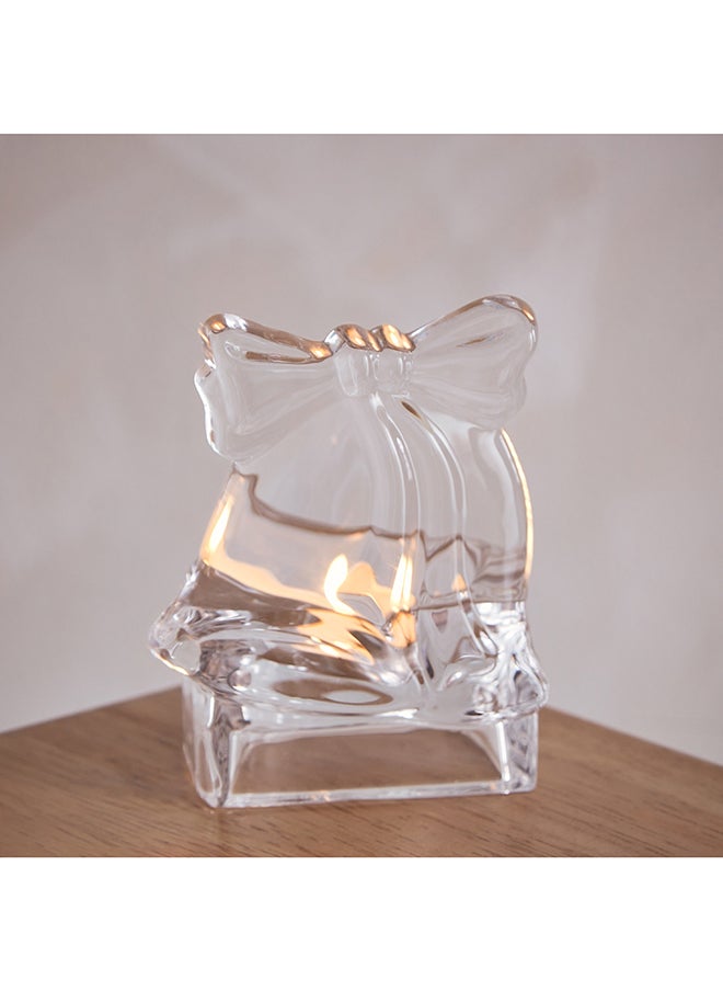 Home Box Ezra Clear Glass Tealight Candle Holder 8 x 10.2 x 7 cm  - Image 2
