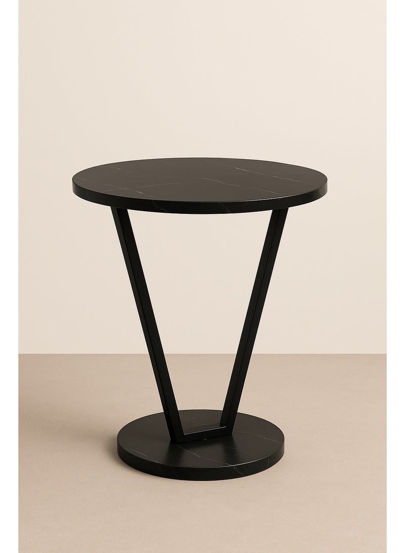 X spring Black Coffee Table Simple Modern Round Service End Table Storage Small Bedside Sofa Table White For Home Living Room - Image 2