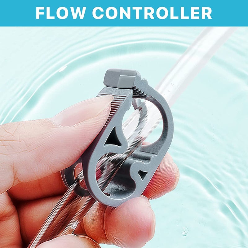 VAYINATO ® منظف حوض السمك ومغير مياه الأكواريوم باستخدام أنبوب مياه أرق. مثالي لتنظيف أحواض السمك الصغيرة، مكنسة الحصى للأكواريوم (أخضر) من بيتزلايف وورلد - Image 5