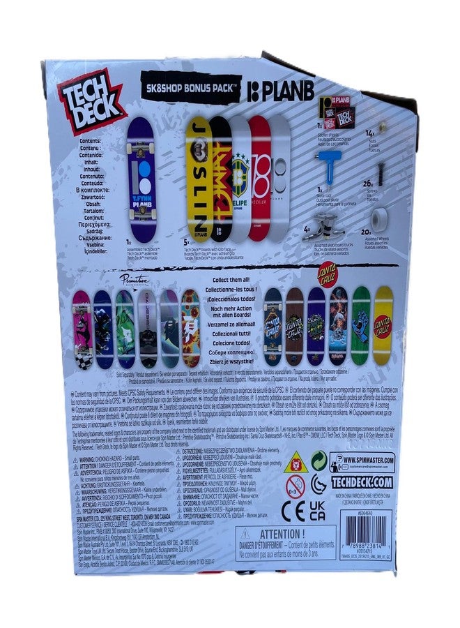 Tech Deck Sk8shop Bonus Pack Mini Finger Skateboard Multi (Plan B (Sk8shop Bonus Pack)) - Image 2