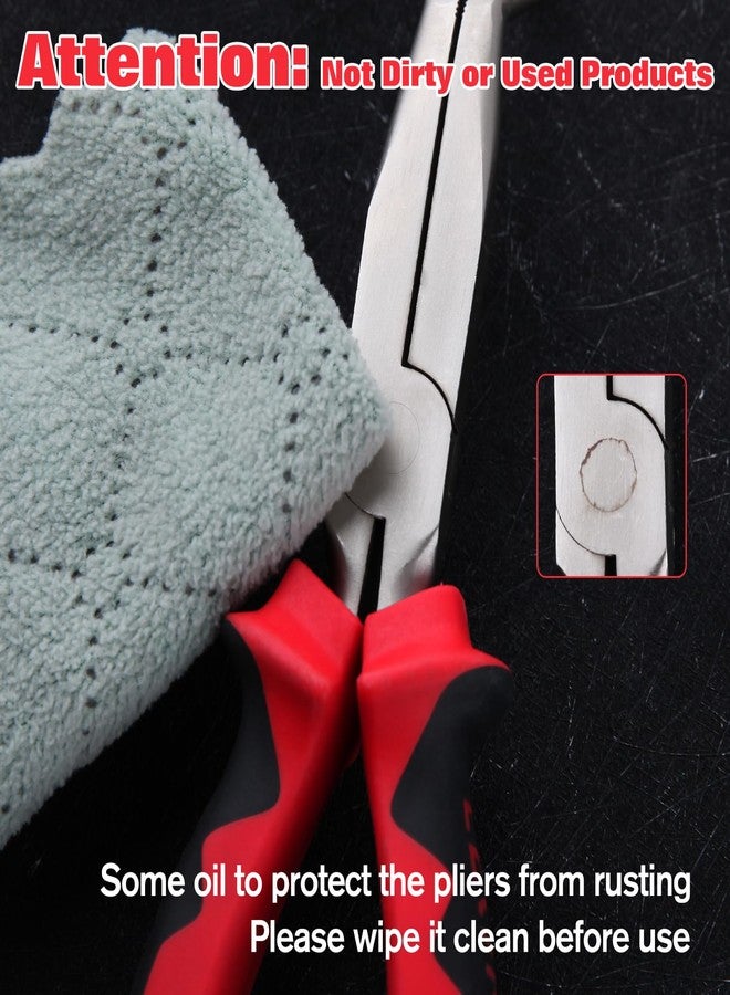 كماشة LEONTOOL 8 بوصة لمسكة الخرطوم - إزالة غطاء شمعة الإشعال المائل بفكين مسننين - حلقة أنف دائرية على شكل حرف O لإزالة حلقة الخرطوم ومشبك الكابل - أداة صيانة السيارات - Image 5