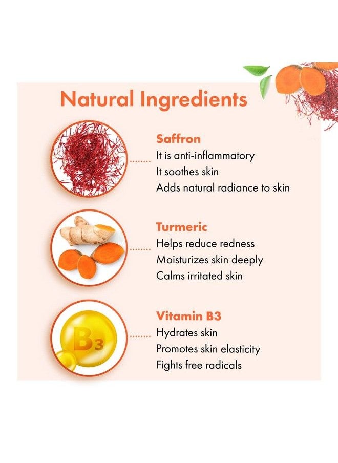 Good Vibes - Ubtan Insta Glow Light Day Cream 50 G ; Brightening Nourishing Hydrating Face Moisturizer For All Skin Types ; With Turmeric Saffron Vitamin B3 ; No Parabens Sulphates & Mineral Oil - Image 1