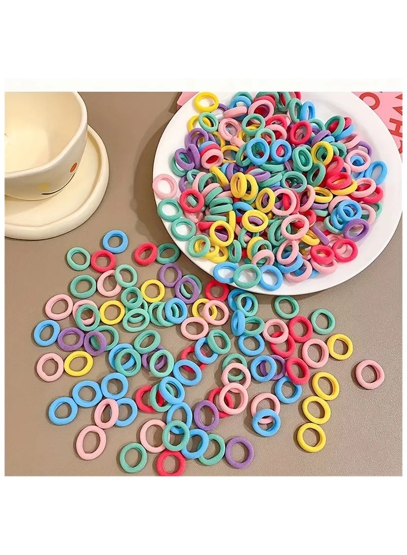 200 PCS Colorful Soft Mini Hair Ties Kit for Kids, Small Rubber Hair Bands Elastic Ponytail Holders Ties for Little Girl Hair Accessories - Image 3
