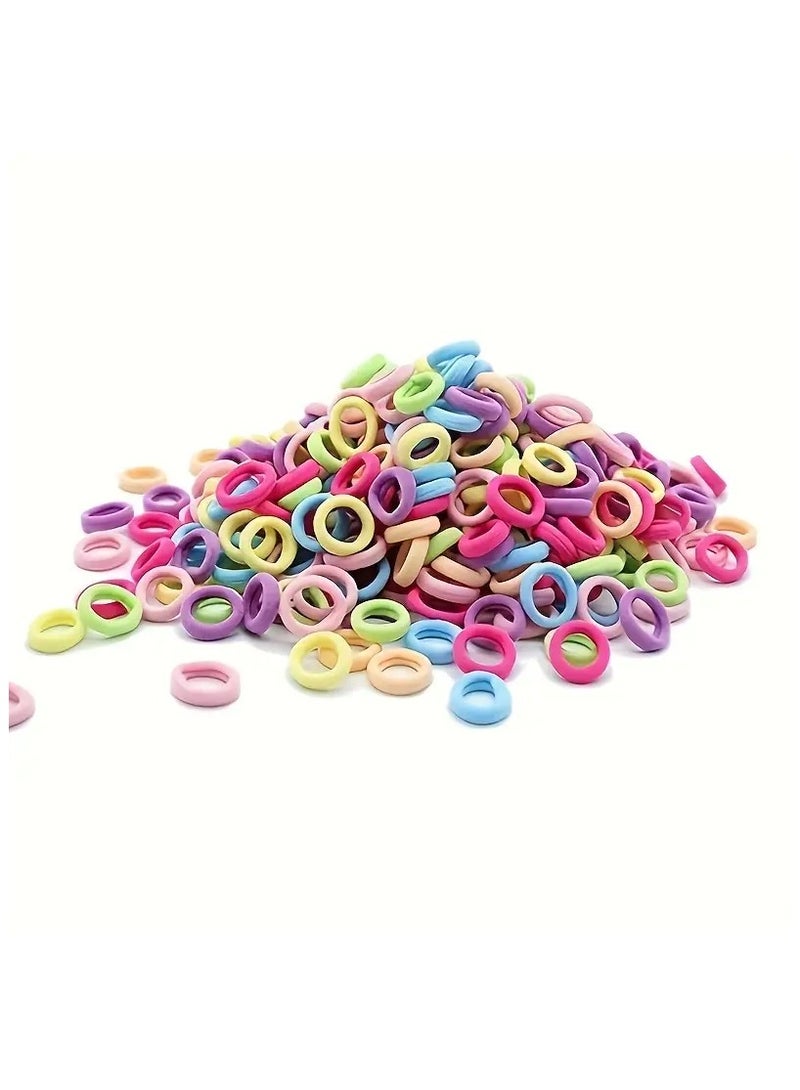 200 PCS Colorful Soft Mini Hair Ties Kit for Kids, Small Rubber Hair Bands Elastic Ponytail Holders Ties for Little Girl Hair Accessories - Image 4