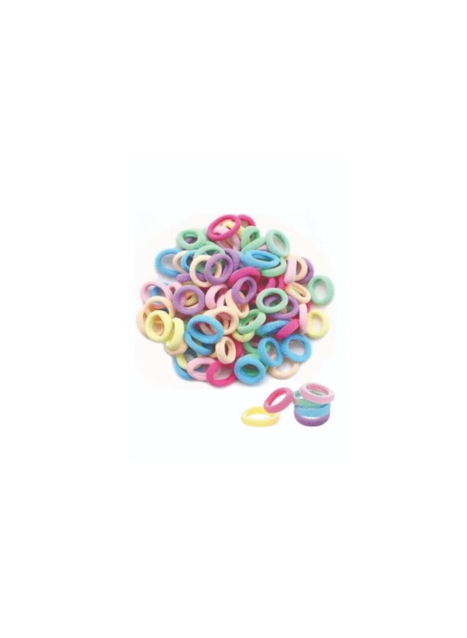 200 PCS Colorful Soft Mini Hair Ties Kit for Kids, Small Rubber Hair Bands Elastic Ponytail Holders Ties for Little Girl Hair Accessories - Image 2