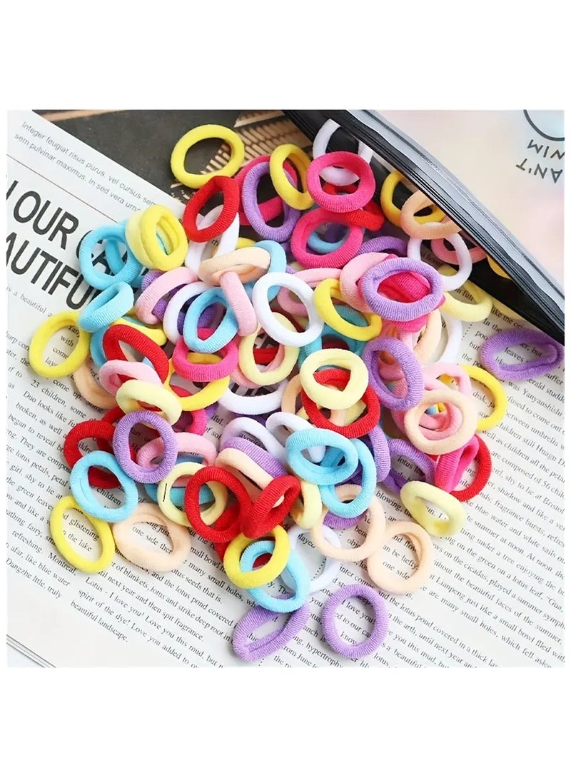 200 PCS Colorful Soft Mini Hair Ties Kit for Kids, Small Rubber Hair Bands Elastic Ponytail Holders Ties for Little Girl Hair Accessories - Image 1