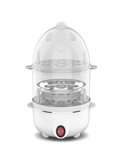 Egg Cooker 14 Egg Capacity Electric Egg Cooker Perfect Hard Boiled Egg Maker with Timer for Hard Boiled Eggs, Steaming Shelf for Bread and Vegetables